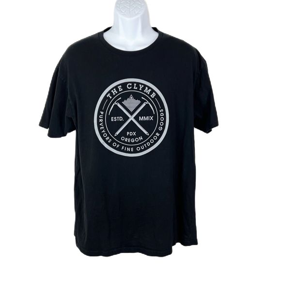 The Clymb Co Shirt Men XL Extra Large Black Athletic Fit Outdoor Oregon Casual - Picture 1 of 12